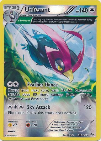 Unfezant : ROARING SKIES (Reverse holo) - 81/108
