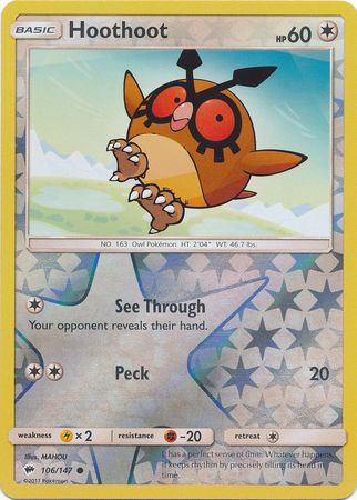 Hoothoot : BURNING SHADOWS (Reverse holo) - 106/147