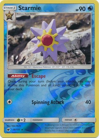 Starmie : CRIMSON INVASION (Reverse holo) - 16/111