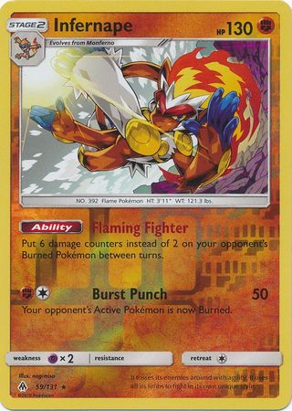 Infernape : FORBIDDEN LIGHT (Reverse holo) - 59/131