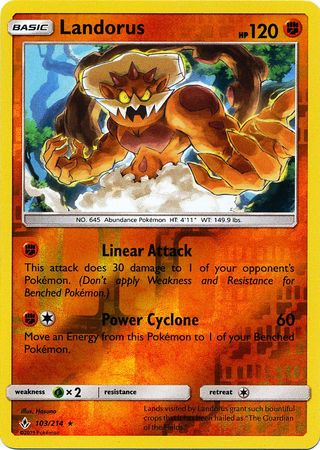 Landorus : UNBROKEN BONDS (Reverse holo) - 103/214
