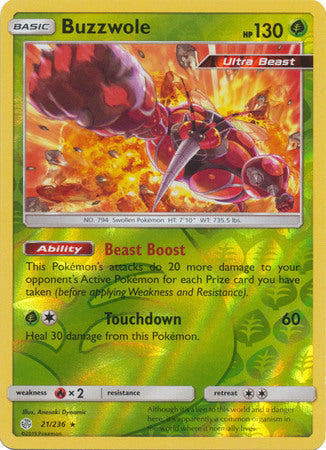Buzzwole : COSMIC ECLIPSE (Reverse holo) - 21/236