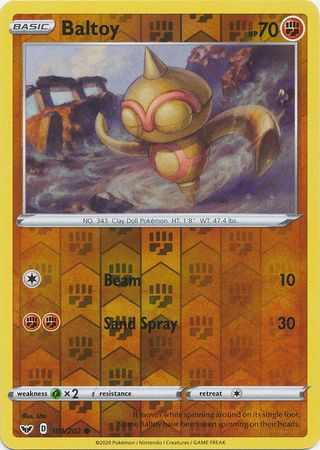 Baltoy : SWORD & SHIELD BASE (Reverse holo) - 101/202