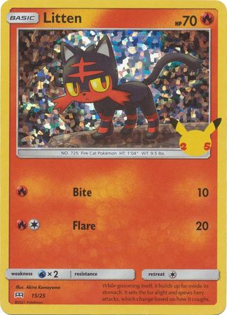 Litten : 25TH ANNIVERSARY MCDONALDS 2021 (Holo) - 15/25