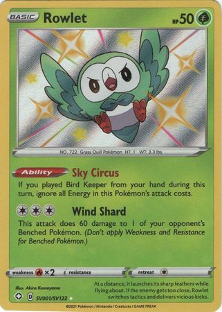 Rowlet : SHINING FATES - SV001/SV122