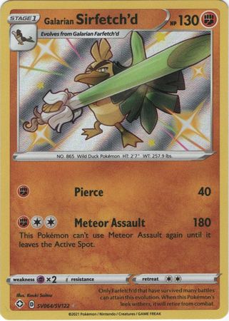 Galarian Sirfetch'd : SHINING FATES - SV064/SV122