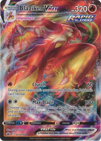 Blaziken VMAX : CHILLING REIGN - 021/198 - Lockett Labs UK