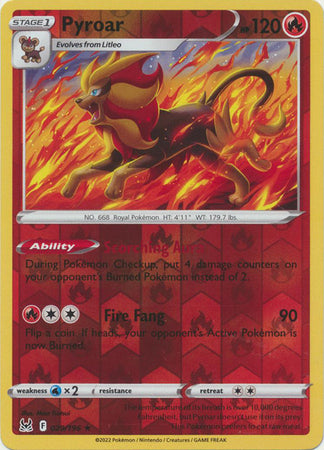 Pyroar : LOST ORIGIN (Reverse holo) - 029/196
