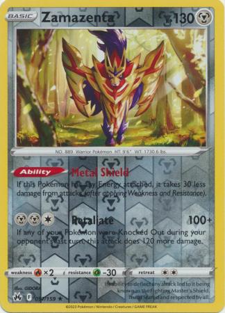 Zamazenta : CROWN ZENITH (Reverse holo) - 097/159