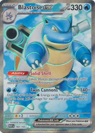 Blastoise ex : 151 - 184/165