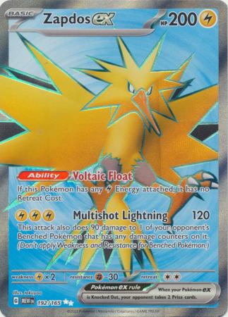 Zapdos ex : 151 - 192/165