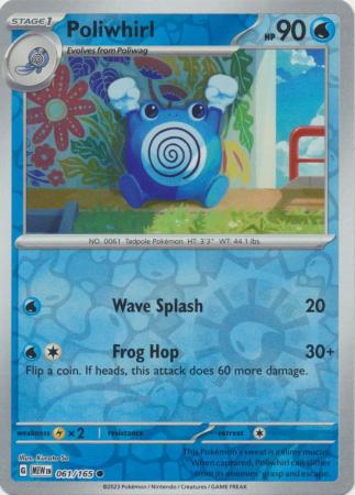 Poliwhirl : 151 (Reverse holo) - 061/165