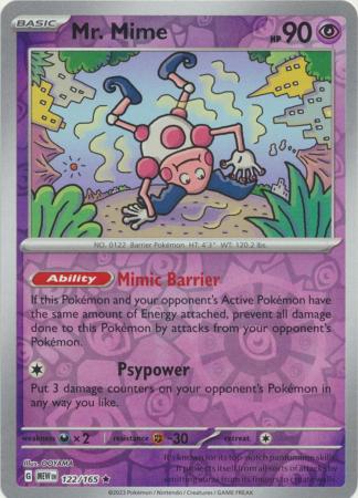 Mr. Mime : 151 (Reverse holo) - 122/165