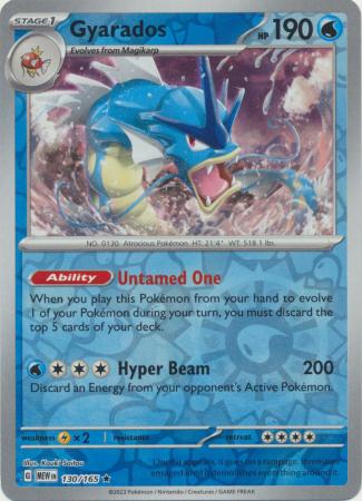 Gyarados : 151 (Reverse holo) - 130/165