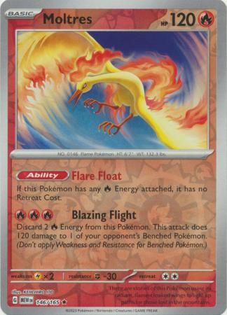 Moltres : 151 (Reverse holo) - 146/165