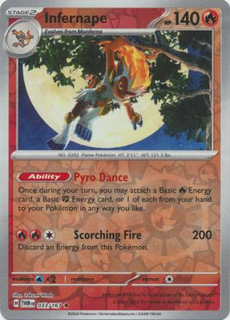 Infernape : TWILIGHT MASQUERADE (Reverse holo) - 033/167