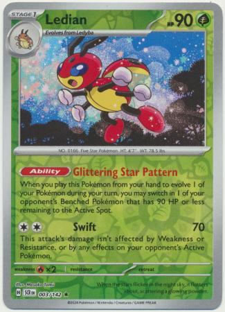 Ledian : STELLAR CROWN (Reverse holo) - 003/142