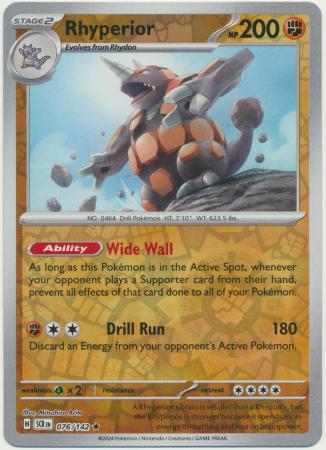 Rhyperior : STELLAR CROWN (Reverse holo) - 076/142