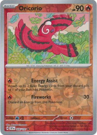 Oricorio : SURGING SPARKS (Reverse holo) - 026/191