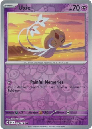 Uxie : SURGING SPARKS (Reverse holo) - 078/191