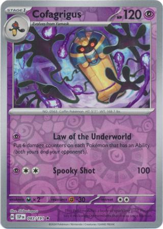 Cofagrigus : SURGING SPARKS (Reverse holo) - 083/191