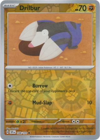 Drilbur : SURGING SPARKS (Reverse holo) - 108/191