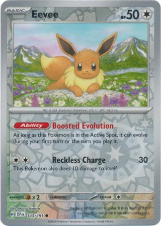 Eevee : SURGING SPARKS (Reverse holo) - 143/191