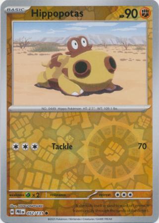 Hippopotas : PRISMATIC EVOLUTIONS (Reverse holo) - 052/131