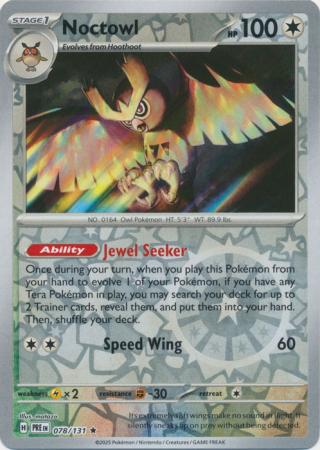 Noctowl : PRISMATIC EVOLUTIONS (Reverse holo) - 078/131
