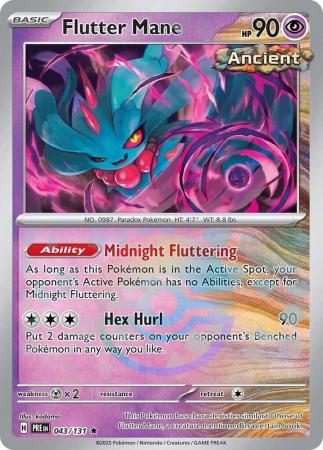 Flutter Mane : PRISMATIC EVOLUTIONS (Pokeball Reverse holo) - 043/131