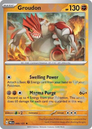 Groudon : PRISMATIC EVOLUTIONS (Pokeball Reverse holo) - 049/131