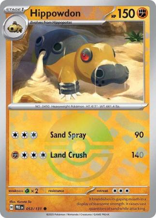 Hippowdon : PRISMATIC EVOLUTIONS (Pokeball Reverse holo) - 053/131