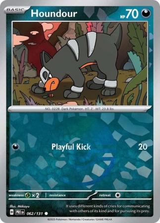 Houndour : PRISMATIC EVOLUTIONS (Pokeball Reverse holo) - 062/131