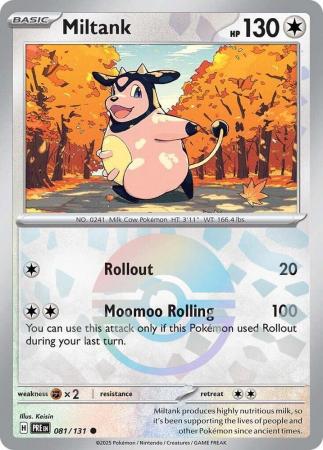 Miltank : PRISMATIC EVOLUTIONS (Pokeball Reverse holo) - 081/131