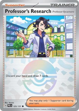 Professor's Research (Professor Sycamore) : PRISMATIC EVOLUTIONS (Pokeball Reverse holo) - 125/131