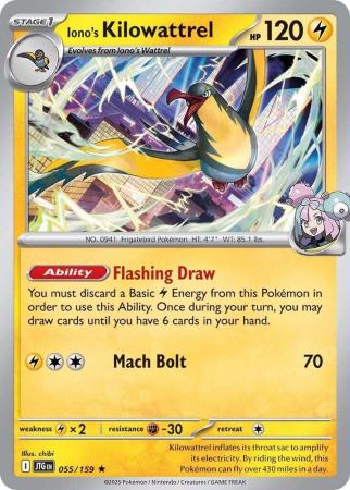 Iono's Kilowattrel : JOURNEY TOGETHER (Holo) - 055/159
