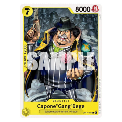 Capone"Gang"Bege : THE WORLD'S STRONGEST WARRIORS - OP17-100 trading card