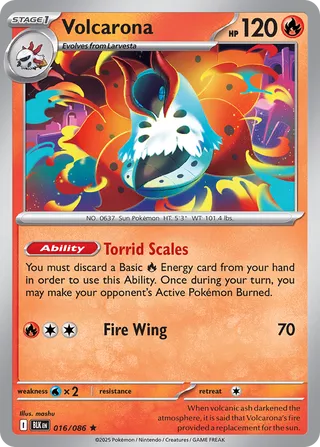 Volcarona : BLACK BOLT (Holo) - 016/086