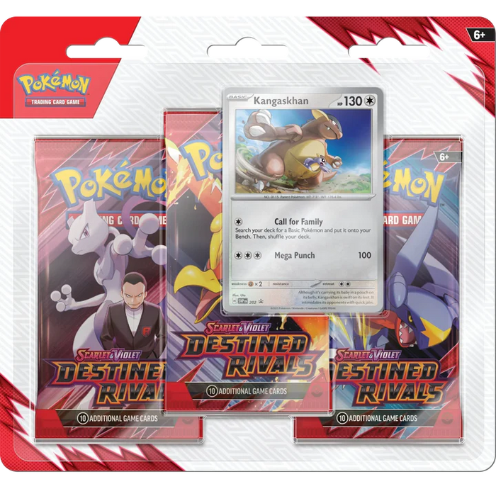 Pokemon TCG : Scarlet & Violet Destined Rivals - 3-Pack Blister - Kangaskhan/Zebstrika