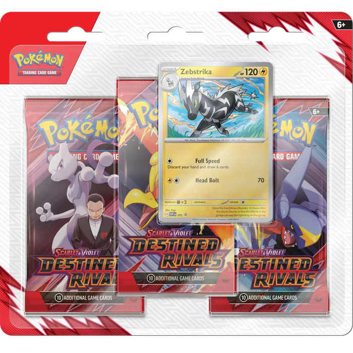 Pokemon TCG : Scarlet & Violet Destined Rivals - 3-Pack Blister - Kangaskhan/Zebstrika
