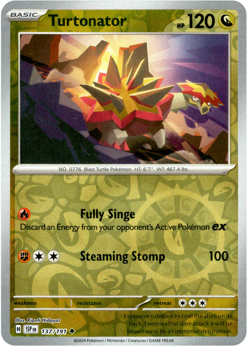 Turtonator : SURGING SPARKS (Reverse holo) - 137/191