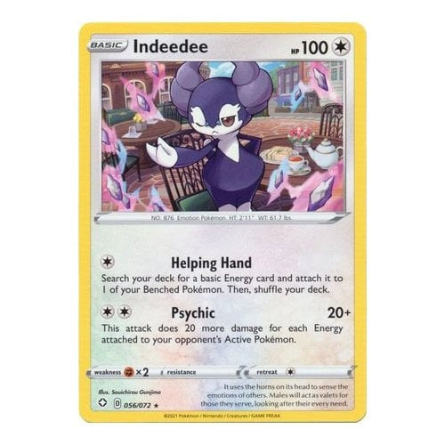 Indeedee: SHINING FATES (Non-Holo Exclusive) - 056/072