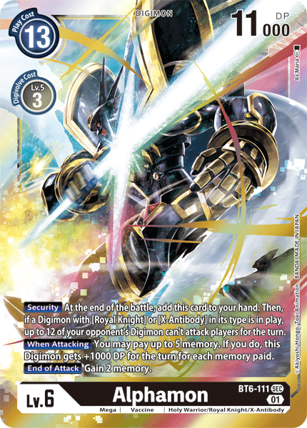 Alphamon : DOUBLE DIAMOND (SEC) - BT6-111 - Lockett Labs UK