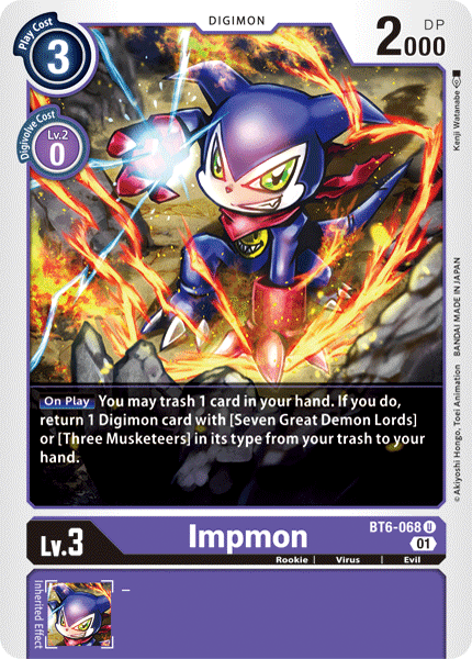 Impmon : DOUBLE DIAMOND - BT6-068