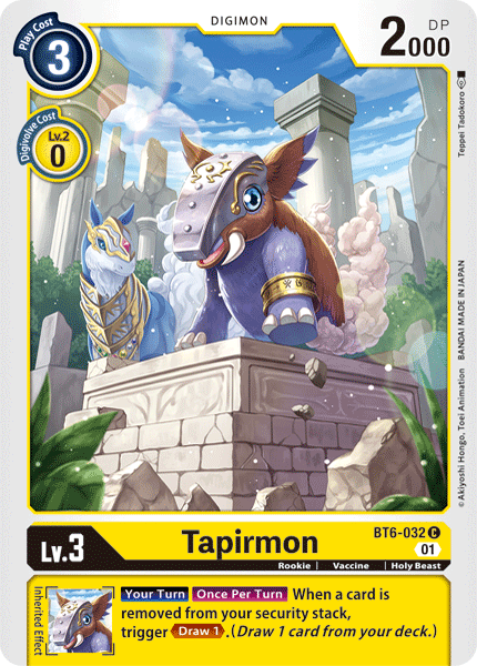 Tapirmon : DOUBLE DIAMOND -BT6-032 - Lockett Labs UK
