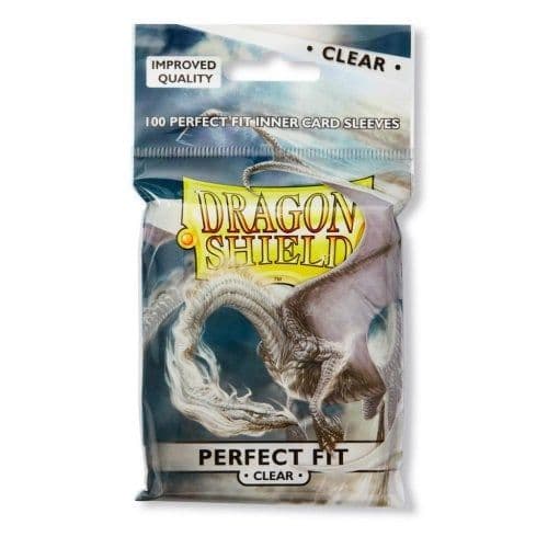 Dragon Shield : Standard Perfect Fit Sleeves – Clear/Clear (100ct)