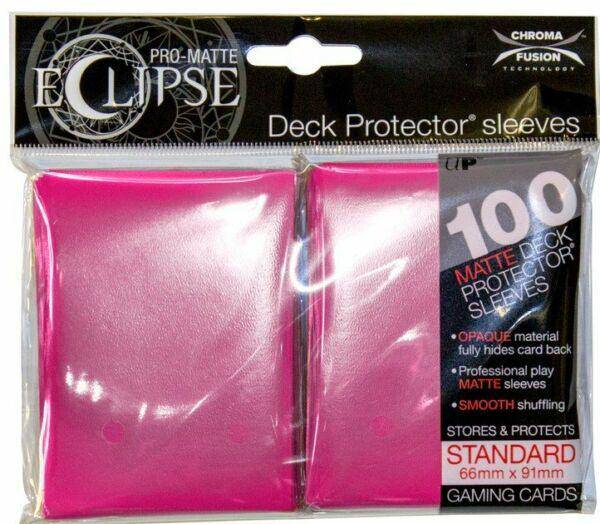 Eclipse : Matte Standard Sleeves (100ct) - Hot Pink
