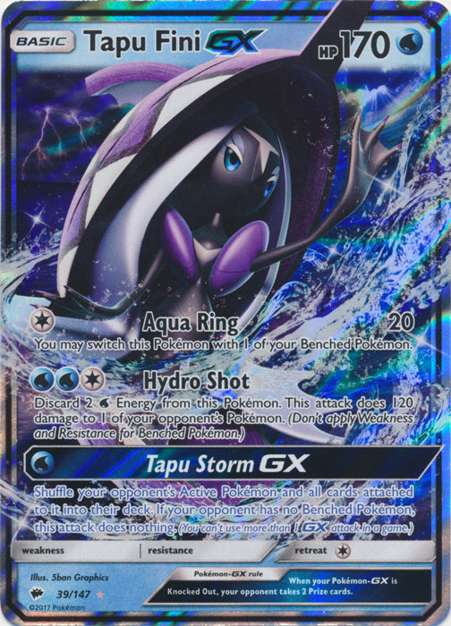 Tapu Fini GX : BURNING SHADOWS - 39/147