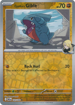 Cynthia's Gible : DESTINED RIVALS (Reverse holo) - 102/182
