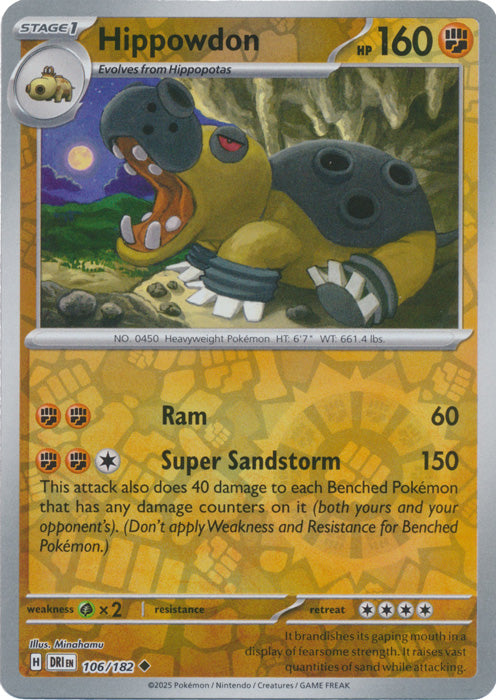 Hippowdon : DESTINED RIVALS (Reverse holo) - 106/182